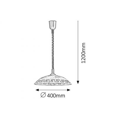 Rabalux Ertusco lampa wisząca 1x60 W biała-brązowa 7640