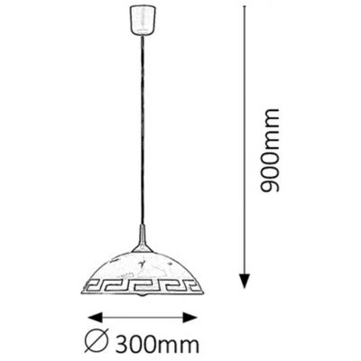 Rabalux Ertusco lampa wisząca 1x60 W biała-brązowa 7652