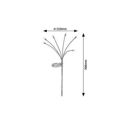 Rabalux Tavira lampa solarna stojąca 1x1 W czarny 77043