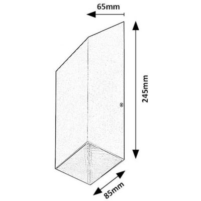 Rabalux Tilburg kinkiet zewnętrzny 1x10 W antracyt 77050