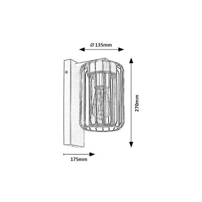 Rabalux Tarpa kinkiet zewnętrzny 1x40 W czarny 77106