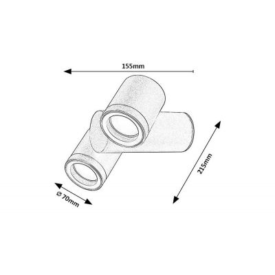 Rabalux Enol kinkiet zewnętrzny 2x35 W czarny 77111