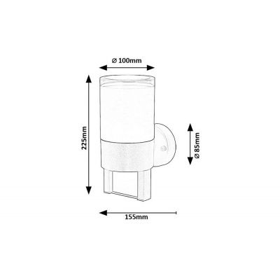 Rabalux Leitha lampa stojąca zewnętrzna 1x12 W czarna 77130