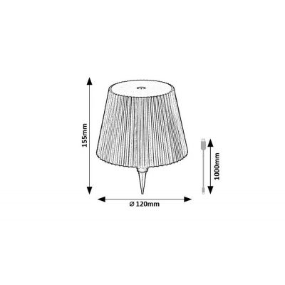 Rabalux Burdur lampa stojąca zewnętrzna 1x2 W czarna 77142