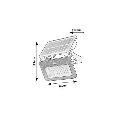 Rabalux Tarcal kinkiet solarny 1x5 W czarny 77159