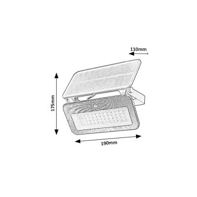 Rabalux Tarcal kinkiet solarny 1x8 W czarny 77160