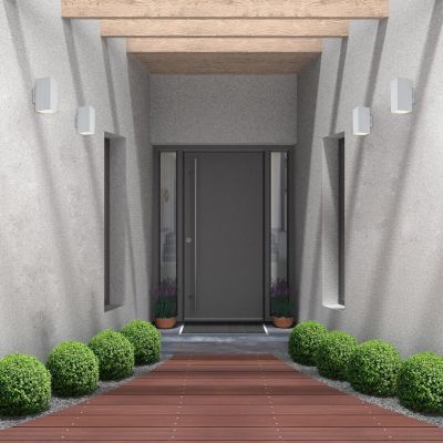 Rabalux Urfa kinkiet zewnętrzny 1x18 W biały 77164