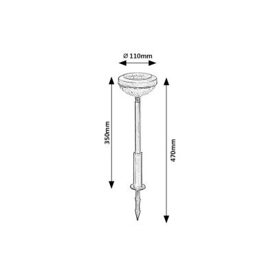 Rabalux Monor lampa gruntowa 1x0,1 W czarny 77177