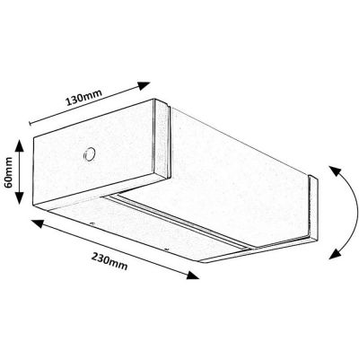 Rabalux Cubbington kinkiet zewnętrzny 1x18 W czarny 77185