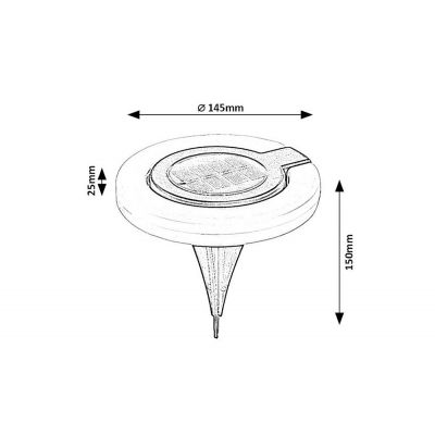 Rabalux Bokod lampa gruntowa 1x0,5 W czarny 77187