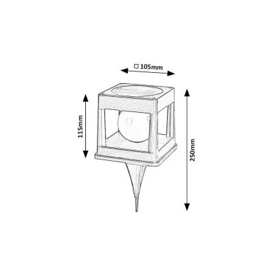 Rabalux Holne lampa solarna stojąca 1x0,3 W czarny 77188