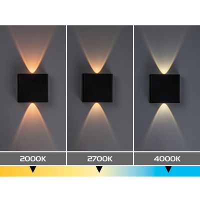 Rabalux Portel kinkiet zewnętrzny 1x3 W czarny 77191