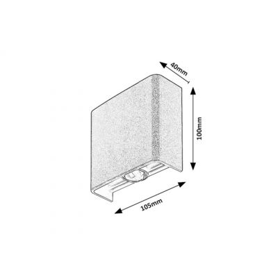 Rabalux Portel kinkiet zewnętrzny 1x3 W czarny 77191