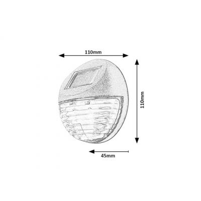 Rabalux Lermos kinkiet solarny 1x1 W czarny 77203