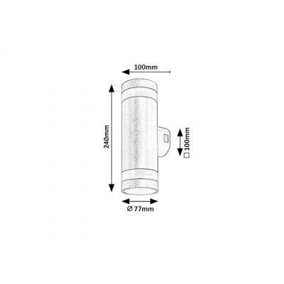 Rabalux Urfa Line kinkiet zewnętrzny 2x16 W brązowy 77212
