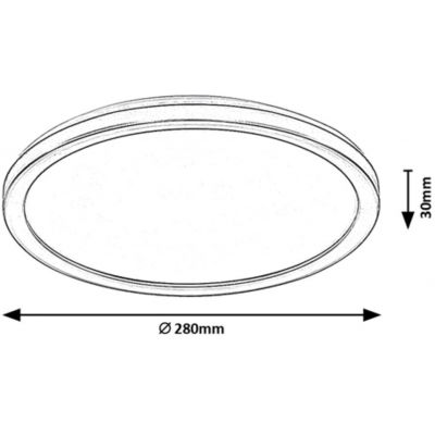 Rabalux Inverness lampa podsufitowa zewnętrzna 1x15 W biała-czarna 7774