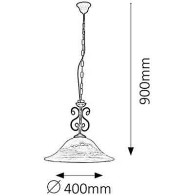 Rabalux Dorothea lampa wisząca 1x60 W biała-czarna 7776