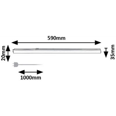 Rabalux Bareg lampa podszafkowa 1x8 W biała 78008