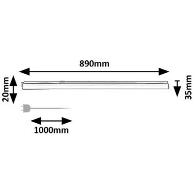 Rabalux Bareg lampa podszafkowa 1x12 W biała-czarna 78014