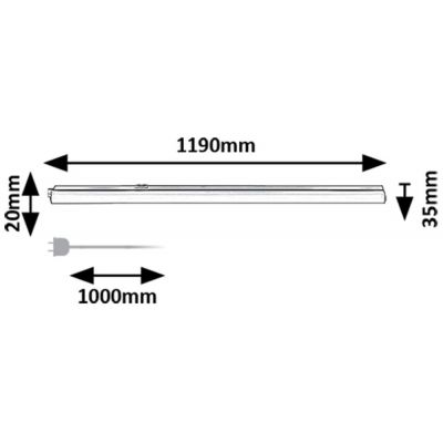 Rabalux Bareg lampa podszafkowa 1x16 W biała-czarna 78015