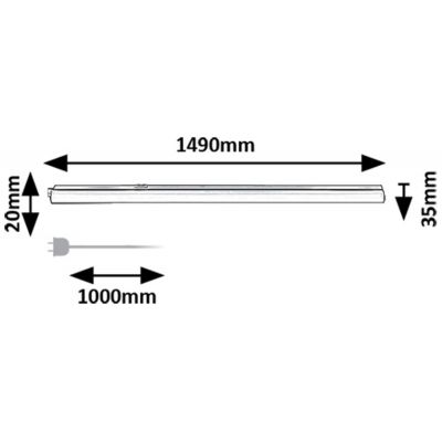 Rabalux Bareg lampa podszafkowa 1x20 W biała-czarna 78016