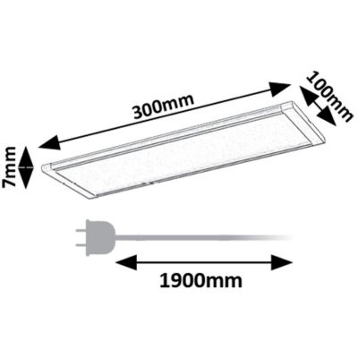 Rabalux Tarelo lampa podszafkowa 1x6 W biała-srebrna 78021