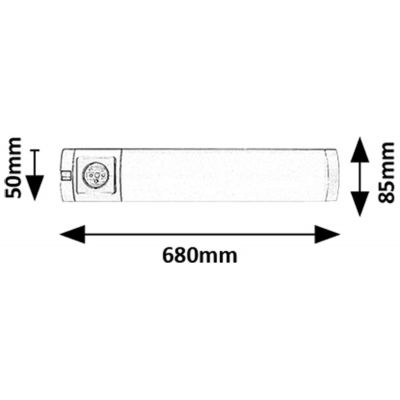 Rabalux Soft2E lampa podszafkowa 1x8 W biała-srebrna 78039