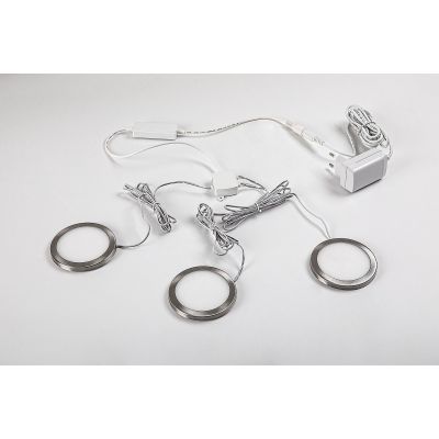 Rabalux Socavi lampa podszafkowa 3x3 W biała-srebrna 78043