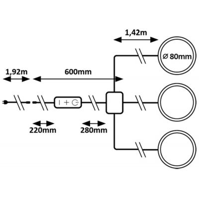 Rabalux Socavi lampa podszafkowa 3x3 W biała-srebrna 78043