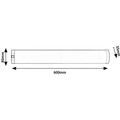 Rabalux Soft2 lampa podszafkowa 1x8 W biała-srebrna 78054