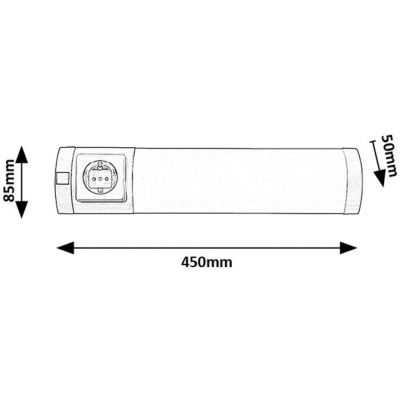 Rabalux Soft2 lampa podszafkowa 1x5 W biała-srebrna 78055