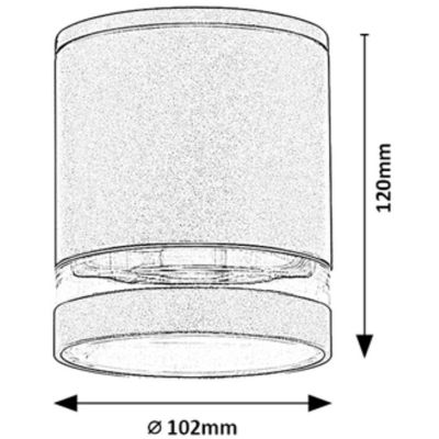 Rabalux Zombor lampa podsufitowa zewnętrzna 1x35 W antracyt 7817