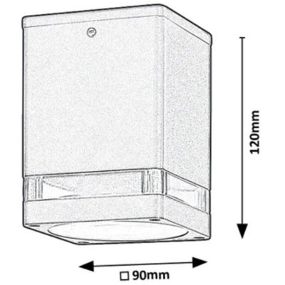 Rabalux Zombor lampa podsufitowa zewnętrzna 1x35 W antracyt 7818