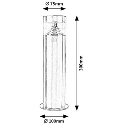 Rabalux Lisbon lampa stojąca zewnętrzna 1x7 W stal 7828