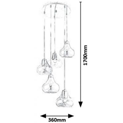 Rabalux Jezabel lampa wisząca 5x60W chrom 7978