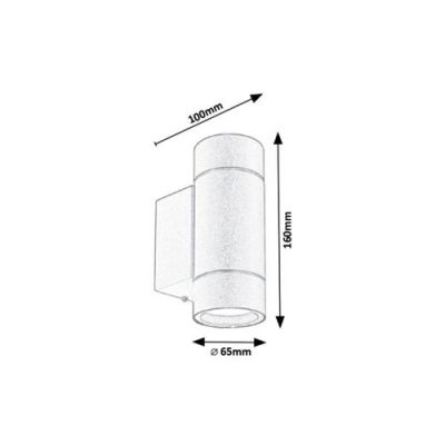 Rabalux Phoenix kinkiet zewnętrzny 2x10 W antracyt 8119