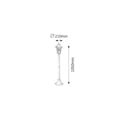 Rabalux Velence lampa stojąca zewnętrzna 1x60 W biała 8209