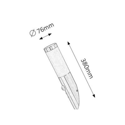 Rabalux Inox torch kinkiet zewnętrzny 1x25 W chrom 8266