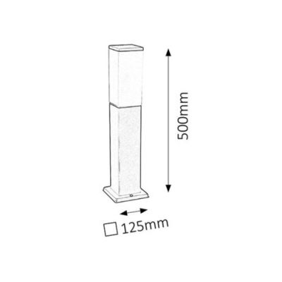 Rabalux Bonn lampa stojąca zewnętrzna 1x60 W czarna 8338