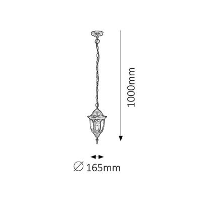 Rabalux Milano lampa wisząca zewnętrzna 1x60 W złota 8374