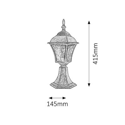 Rabalux Toscana lampa stojąca zewnętrzna 1x60 W srebrna 8398