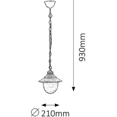 Rabalux Barcelona lampa wisząca zewnętrzna 1x60 W złota 8678