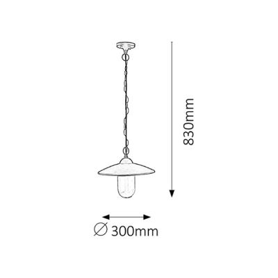 Rabalux Vigo lampa wisząca zewnętrzna 1x60 W czarna 8687