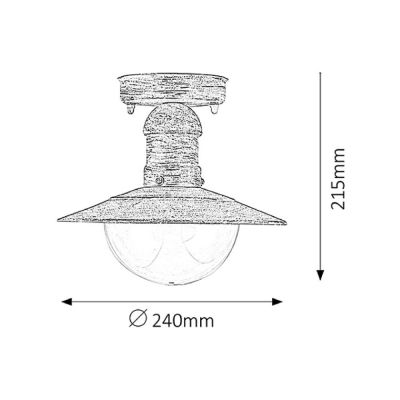 Rabalux Oslo lampa podsufitowa zewnętrzna 1x60 W biała 8739