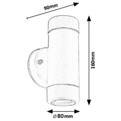 Rabalux Medina kinkiet zewnętrzny 2x10W biały mat 8837