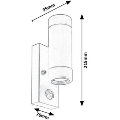 Rabalux Medina kinkiet zewnętrzny 2x10W biały mat 8839