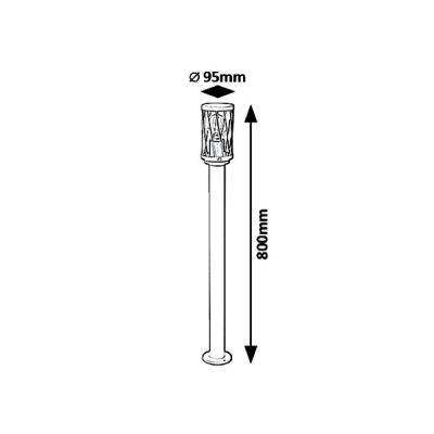 Rabalux Budapest lampa stojąca zewnętrzna 1x40 W brązowa 8890