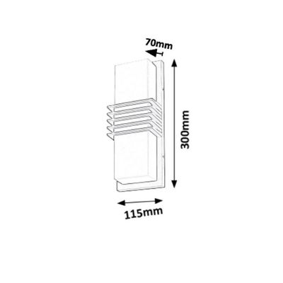 Rabalux Rodez kinkiet zewnętrzny 1x12 W antracyt 8940