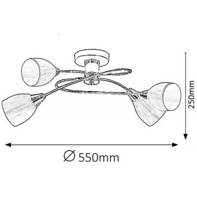 Rabalux Amy lampa podsufitowa 4x60 W chrom 2598