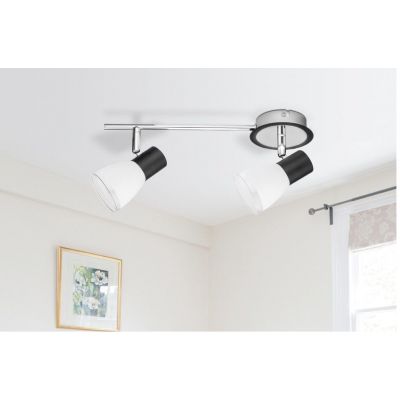 Rabalux Ati lampa podsufitowa 2x40 W biała-czarna 5977